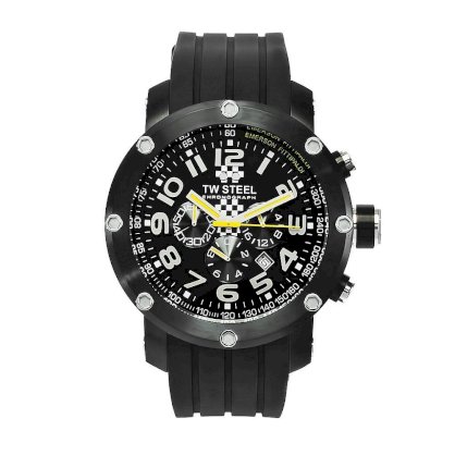  TW Steel Men's TW610 Emerson Fittipaldi Edition Black Rubber Chronograph Dial Watch