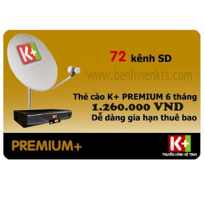 Thẻ gia hạn k+ gói Premium 06 tháng
