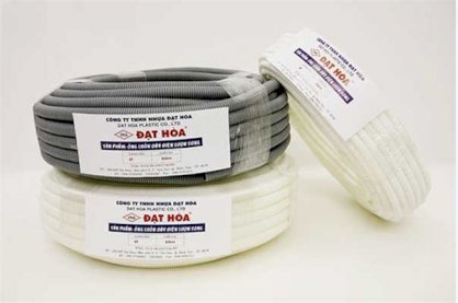 Ống ruột gà màu trắng Đạt Hòa Ø 16mm