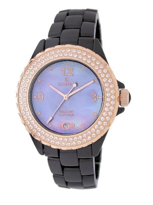 Le Chateau Women's 5808-BLMOP All Ceramic and Zirconias Condezza LC Collection Watch