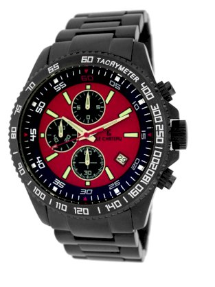 Le Chateau Men's 7080mgunmet_red Sport Dinamica Red and Black Watch