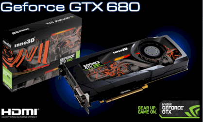 Inno3D GTX 680 (NVIDIA GeForce GTX 680, GDDR5 4GB, 256-bit, PCI-E 3.0)