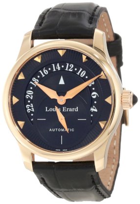 Louis Erard Women's 92600OR12.BACS6 Emotion Automatic Rose Gold Black Alligater Leather Date Watch