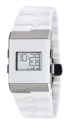 Kenneth Cole New York Women's KC4733 Digi-Tech Digital Roller-Ball White Ceramic Bracelet Watch