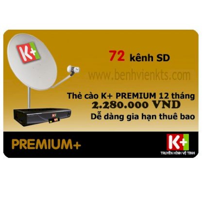 Thẻ gia hạn K+ gói Premium 12 tháng