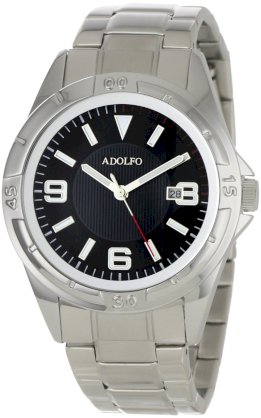 Adolfo Men's 31027C Round Calendar Rotating Bezel Watch