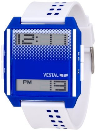  Vestal Men's DIG020 Digichord Ultra Thin White Blue Watch