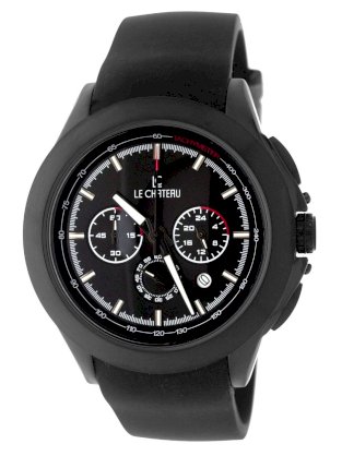 Le Chateau Men's 5504MRUB-GUN Sport Dinamica Steel Black Ion-Plated Chrono Watch