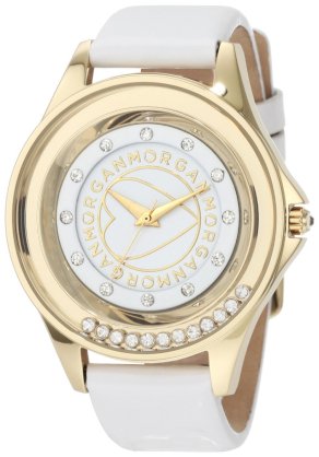 Morgan Women's M1033WGSS Stainless Steel IPG Moving Stones Watch