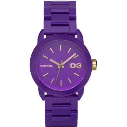 Diesel Unisex Purple And Gold Tone Watch