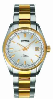 Roamer of Switzerland Men's 932639 47 15 90 Ceres Automatic Gold PVD Silver Luminous Dial Watch