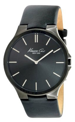 Kenneth Cole New York Men's KC1885 Slim Black Dial Slim Black Strap Watch