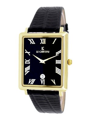 Le Chateau Men's 2200m-blk Classica Romano Collection Watch