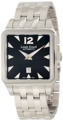 Louis Erard Women's 20700AA02.BMA18 Emotion Square Automatic Black Dial Steel Watch
