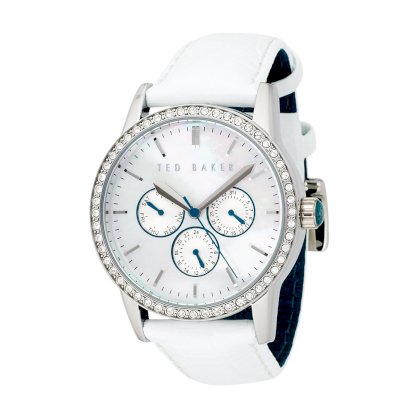  Ted Baker Women's TE2021 Oversize Round Multi-Function Stainless Steel Watch