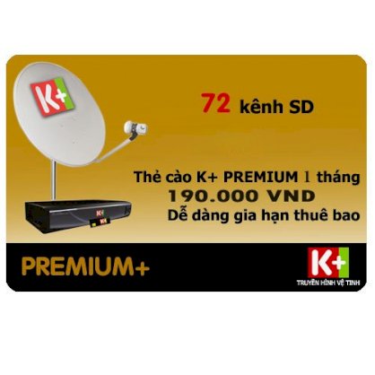 Thẻ gia hạn K+ gói Premium 01 tháng
