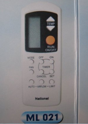 Điều khiển máy lạnh National ML-021