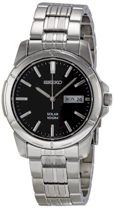 Seiko Men's SNE093 Solar Silver Dial Watch