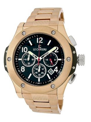 Le Chateau Men's 5414M-BLK Sports Dinamica Collection Rose-gold Watch
