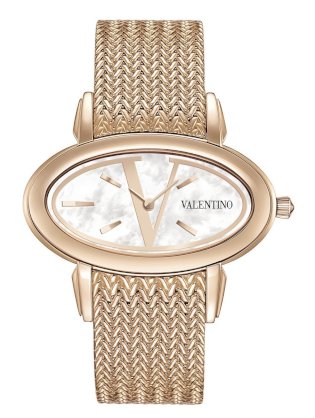 Valentino Women's V50SBQ5091S080 Signature Oval Rose Gold Plated Watch