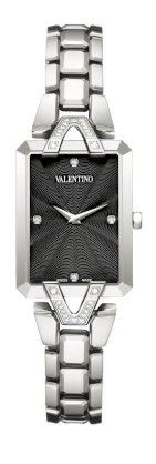 Valentino Women's V36SBQ9109SS099 Gemme Rectangular Stainless Steel 28 Diamonds Watch
