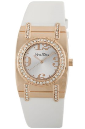  Paris Hilton Women's 138.5487.60 Bangle Strap White Patent Watch