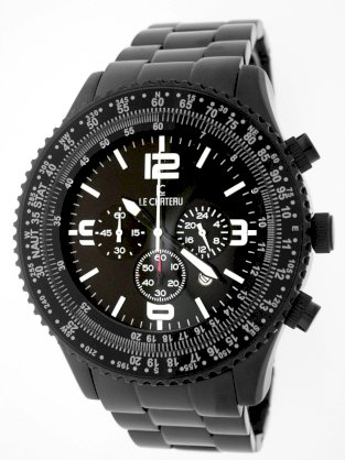 Le Chateau Men's 5500MGUN Sport Dinamica All Steel Chrono Watch