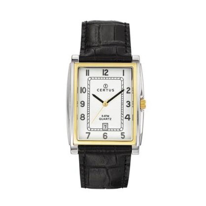Certus Men's 611281 Rectangular White Dial Date Watch