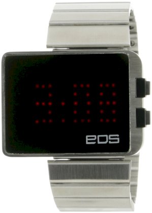 EOS New York Men's 352SBLK LEDW Mirror Display Digital Black Watch