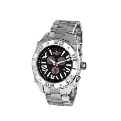  Aquaswiss Chronograph Swiss Quartz Large 50 MM Watch Black Dial Stainless Steel Day Date #62XG0205