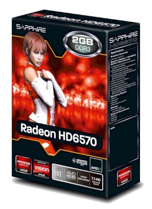 SAPPHIRE HD 6570 1GB DDR3 (ATI Radeon HD 6570, GDDR3 1024MB, 128-bit, PCI-E 2.0)