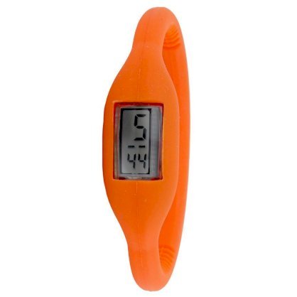 Golden Classic Women's 2174 orange "Sporty Jelly" Skinny Orange Silicone Digital Watch