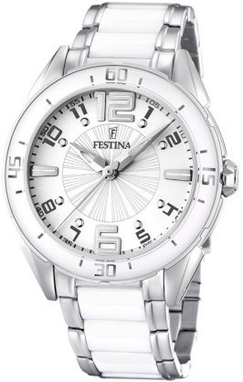 Festina Ceramic Collection Wristwatch for Her With Ceramic Elements 6068