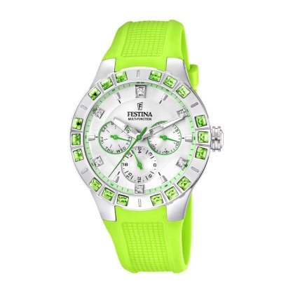  Festina F16559/4 Dream Women's Green Rubber Band Day Date Month Analog Watch