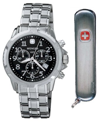 Wenger 68256 Gift Set with 78256 GST Chrono Swiss Watch and 16668 Esquire Swiss Army Knife