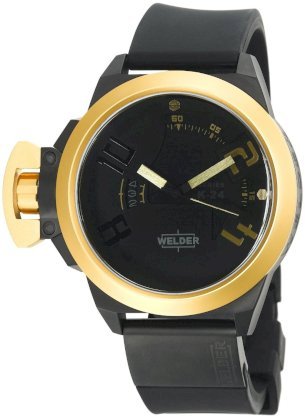 Welder Men's K24-3403 K24 Analog Gold/Black Ion-Plated Stainless Steel Round Watch