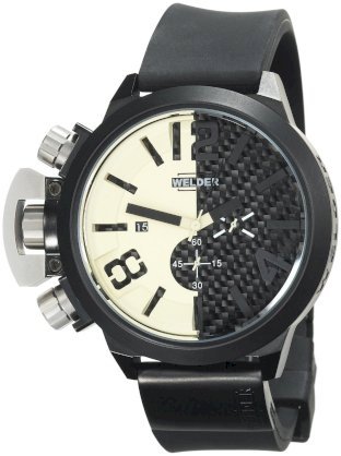 Welder Men's K24-3308 K24 Chronograph Black Ion-Plated Stainless Steel Round Watch