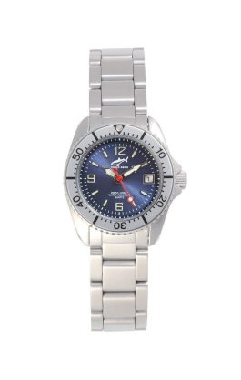 Chris Benz One Lady Blue - Silver MB Wristwatch for Her Diving Watch