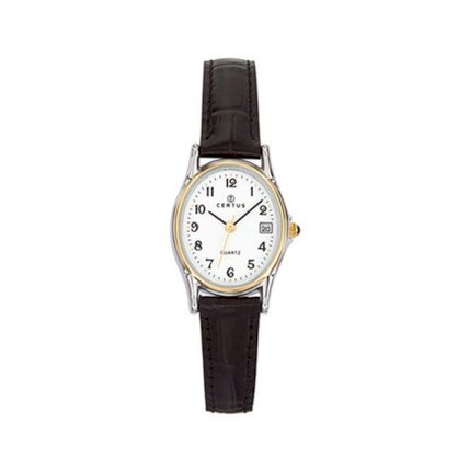 Certus Women's 645329 Classic Black Leather Calfskin Date Wrist Watch
