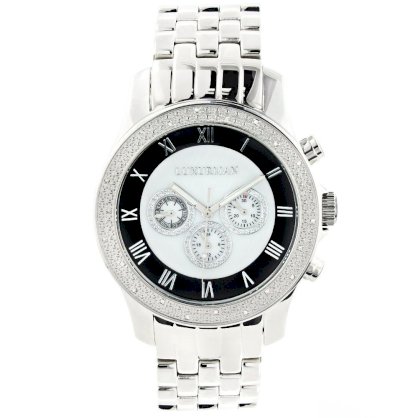 Designer Watches Luxurman Mens Diamond Watch 0.25ct