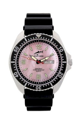Chris Benz One Man 200m Pink - Black KB Wristwatch for Him Diving Watch