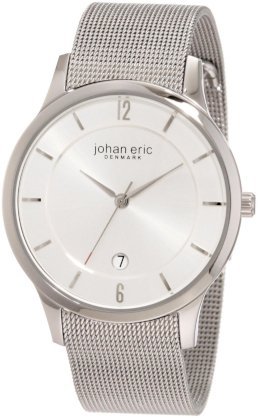 Johan Eric Men's JE2000-04-001 Silver Hobro Mesh Stainless Steel Watch