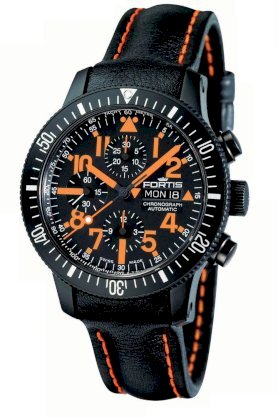 Fortis Men's 638.28.13 L.13 B-42 Black Mars 500 Titanium Chronograph Watch