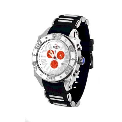  Aquaswiss Chronograph Swiss Quartz Large 50 MM Watch White Dial Stainless Steel White Bezel Day Date #62XG0147