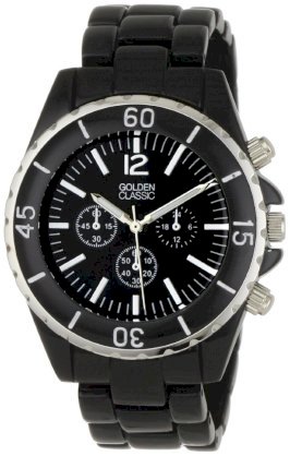 Golden Classic Women's 2287-black "Nautical Notion" Classic Black Dial Tachymeter Marked Bezel Watch