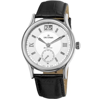 Grovana Men's 1725.1532 Big Date Big Date Silver Dial Quartz Watch