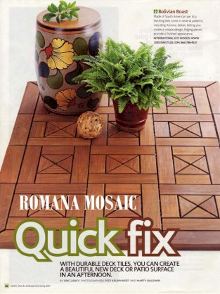 Sàn gỗ bể bơi Romana Decking Tiles RDT12
