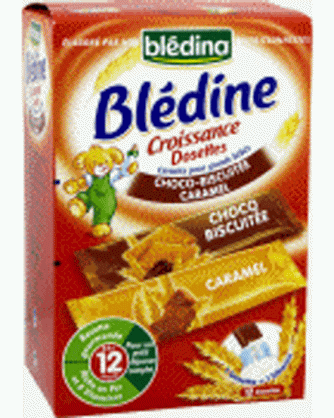 Bột pha sữa Bledina vị choco&bich qui - caramel 240gr (12 tháng) 