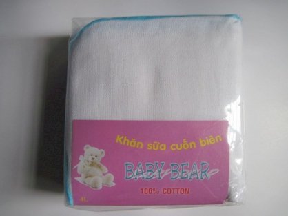 Khăn sữa cuốn biên 4 lớp 30x30cm - Baby Bear 05