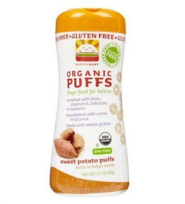 Bánh Happybaby Organic Puffs Sweet Potato Puffs 60g